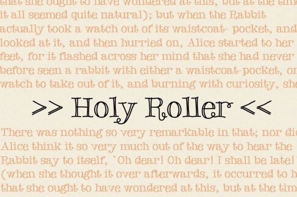 Holy Roller: A Hand-Drawn Font That Brings Charm to Your Designs