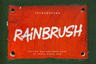 RainBrush: A Stylish Textured Font for Creative Designs